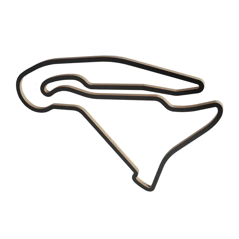 Circuit Magny Cours - Sculpture Murale en Bois (45 cm) Prix Cassé